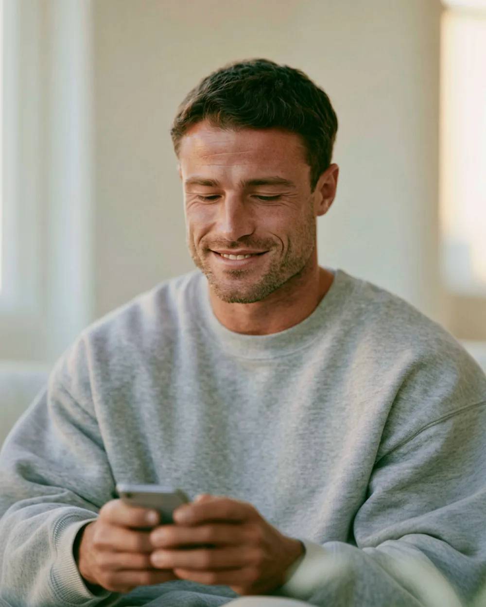 Patient messaging their InstaRx care team from a phone