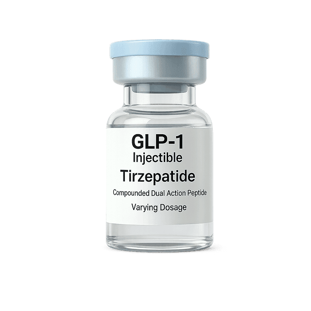 Compounded Tirzepatide injection vial